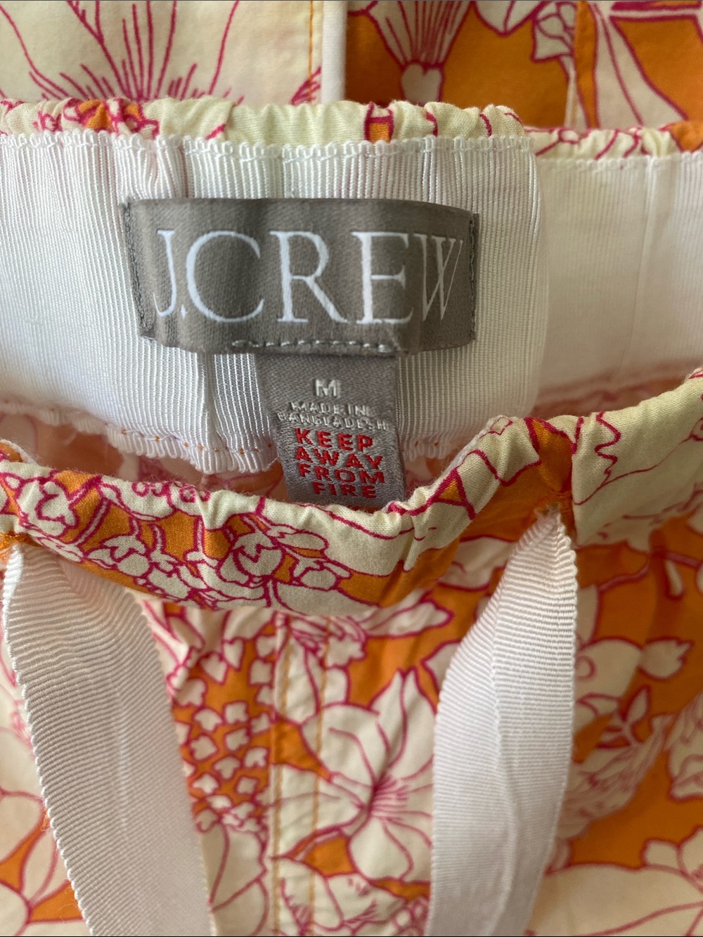 J. Crew Orange Floral Short Pajama Set - Picture 6 of 9